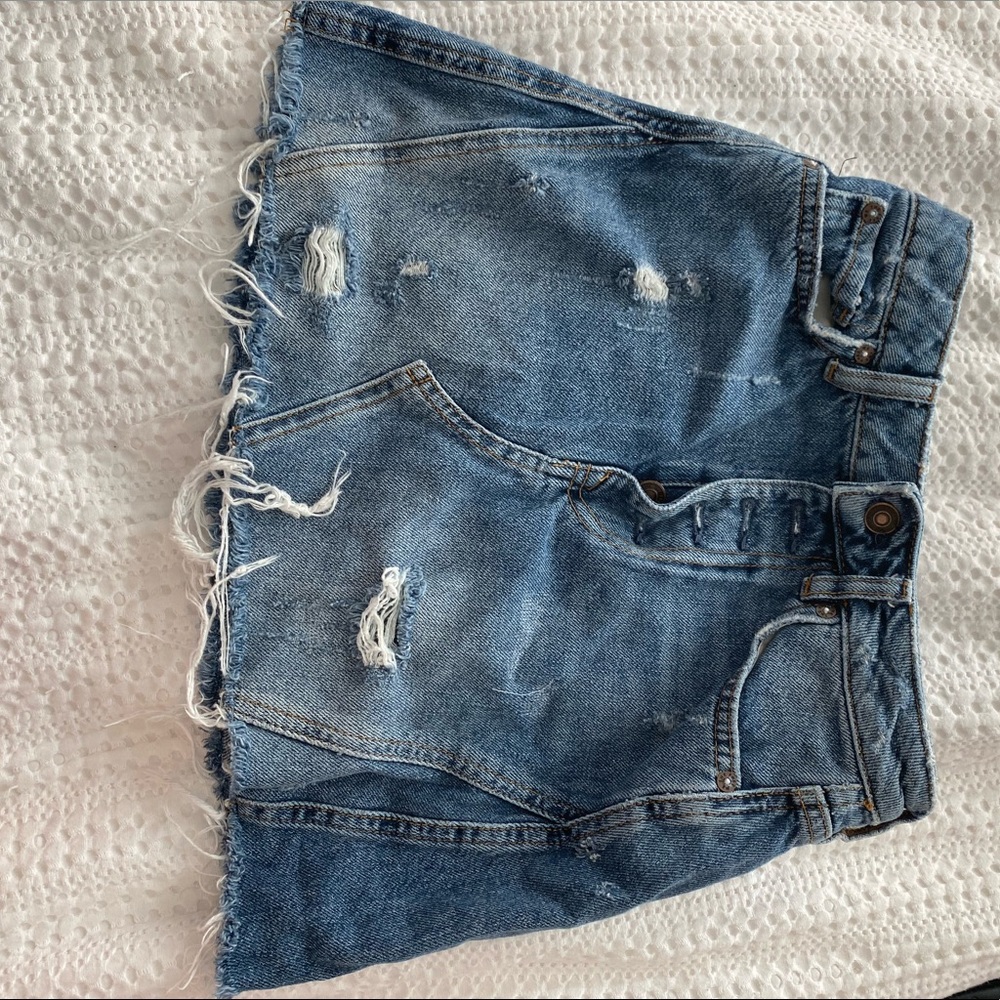 Free people denim skirt